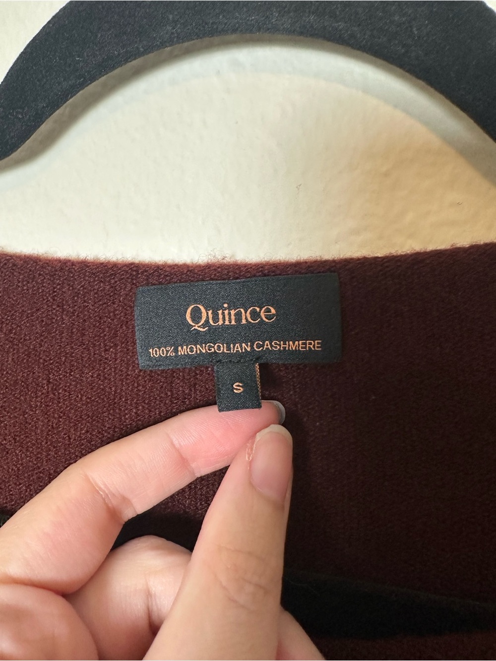 Quince 100% Mongolian Cashmere Boatneck Sweater Rich Burgundy Small - Picture 6 of 9